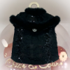 Sugar Powder Dress & Fur Cape